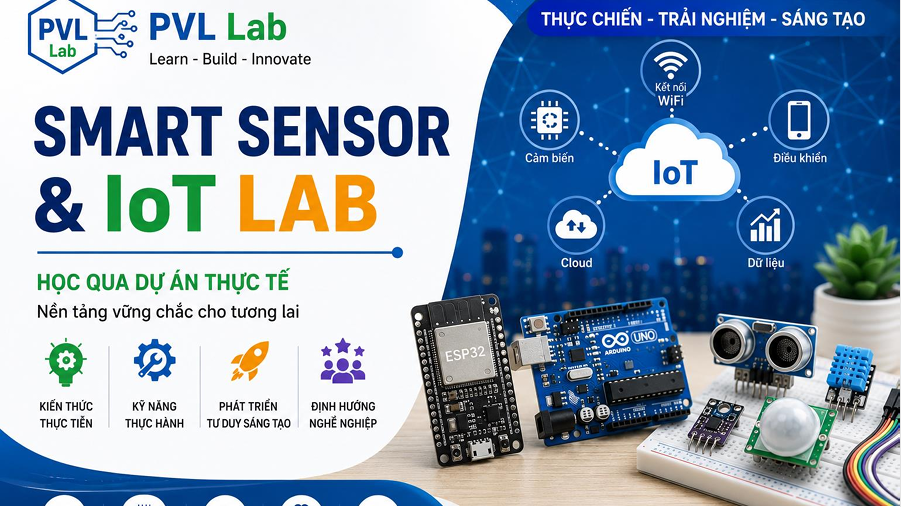 Khóa học Smart Sensor & IoT Lab - PVL Lab
